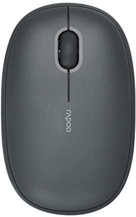 Rapoo M660 Silent kabellose Maus wireless Mouse 1300 DPI Sensor 9 Monate Batterielaufzeit leise Tasten ergonomisch für Rechtshänder und Linkshänder PC & Mac - dunkelgrau