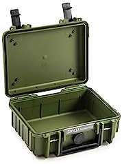 B&W International Transportkoffer Outdoor 500 (PP.23) Bronze Grün – Leerkoffer – wasserdicht (IP67), staubdicht, schlagfest, extrem robust