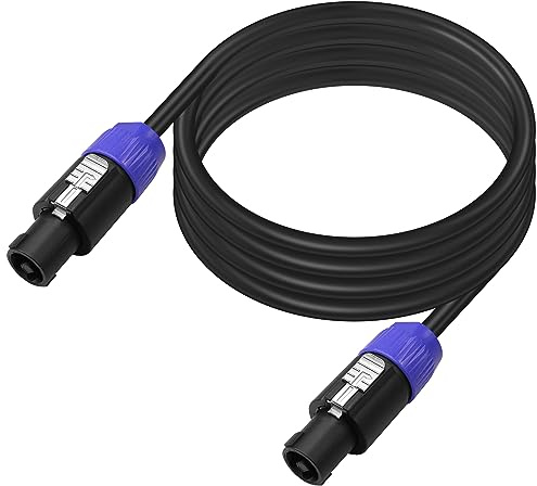 PNGKNYOCN Speakon zu Speakon Kabel, 12AWG 2 Pin NL4FC Lautsprecher Stecker zu Stecker Professionelles Audio Verstärkerkabel（2M/6.6FT）