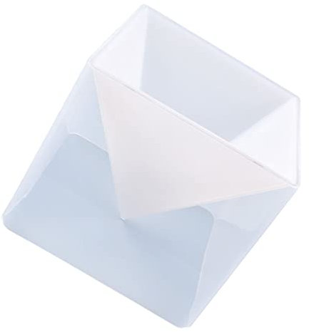 STOBOK 1Stk Chakra-Pyramide Pyramidenkerze Silikonformen Desktop-Pyramiden-Aufbewahrungskofferform Pyramide DIY-Werkzeuge Schreibtisch Schimmel Kasten Kieselgel Weiß