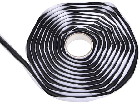 Butylrundschnur Schwarz Selbstklebend Wasserdichtes Reparatur Butylkautschuk Klebeband Wasserdicht für Auto Windschutzscheibe Selbstklebendes, wasserdichtes Dichtungsban, für Auto LKW (4M)