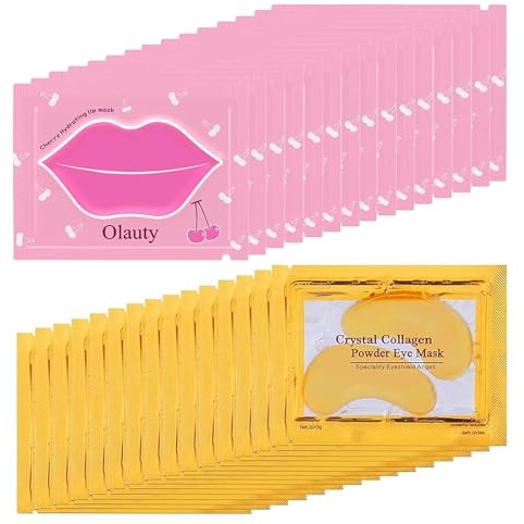 30 Pairs Lip Mask & Eye Mask,Under Eye Patches, Eye Mask for Puffy Eyes,Chapstick Bulk,Mothers Day Gifts,Teacher Appreciation Gifts,Bulk Gifts for Women, Party Favors,Cheer Gifts,Mini Gifts for Women