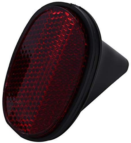 Uooduby 1 Pieza Bicicleta Trasera Guardabarros Reflector Guardabarros óValo Advertencia Rojo Negro