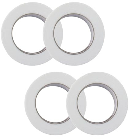 AUTUUCKEE 4 rotoli di nastro biadesivo, nastro biadesivo in schiuma, nastro biadesivo, nastro di montaggio resistente, nastro in schiuma PE impermeabile per luci a LED, decorazione per ufficio,