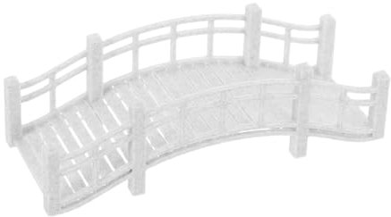 MOTHNUR Miniatur Gartenbrücke Vintage Bogenbrücke Klein Witterungsbeständig Für Feengarten Außendekoration Tischdeko Mit Stütze