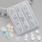 3D Blumen Nagel Schablonen, Silikonform für Gel Nagel Kunst, Blume Harz Gießform, Nail Charms Silikonform für Nail Art Dekoration, 3D Gel Nagel Form für DIY Nagel Zubehör, Nagelrelief-Kunstdesign