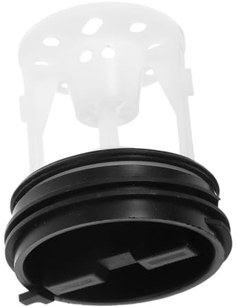 Bouchon de Vidange Noir, Filtre Intégré, pour Machine à Laver | Abs, Maille Filtrante Intégrée, Design Étanche, Installation Facile, Ajustement pour Pièces Compatibles