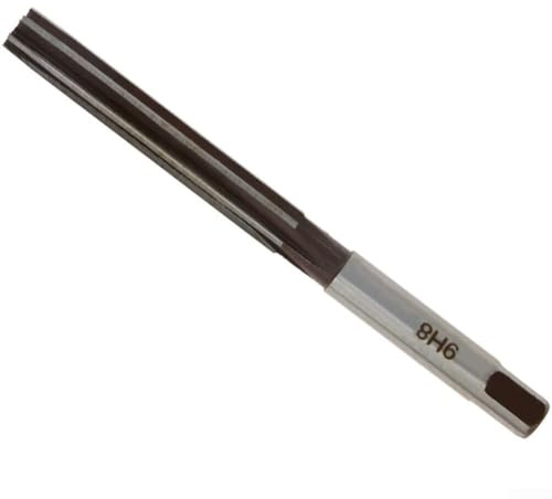 Hand Reamer, Alloy Tool Steel H8 6 Straight Flutes Shank Milling Tool For Aluminum Iron Copper Plastic Wood(9mm H8)