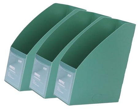 Portariviste da scrivania, 3 pezzi, impilabile, organizer per documenti, salvaspazio, per libri, riviste, organizer per documenti