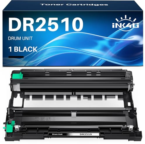 INK4U DR2510 Drum Unit Compatible with Brother DR-2510 Drum for DCP-L2620DW HL-L2400DWE HL-L2865DW MFC-L2800DW MFC-L2827DW MFC-L2835DW MFC-L2860DW MFC-L2860DWE MFC-L2960DW MFC-L2980DW