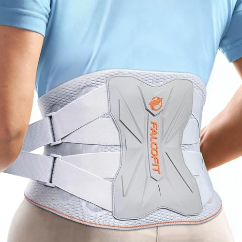 Back Brace for Lower Back Pain Relief, Lumbar Support Belt with 9X Ergonomic Support System, Breathable 3D Knitted Back Support Brace for Men & Women, Sciatica, Scoliosis, Herniated Disc (Large)