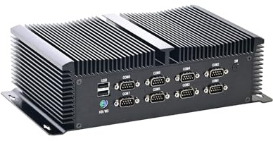 Fanless Industrial Computer, IPC, Mini PC, Windows 11 / Linux Ubuntu, I7 1355U 7 150U, IM11, 8 x COM, PS/2, 4 x USB3.0, 4 x USB2.0, GPIO, 3 x LAN, 2 x HDMI, DP, 0 RAM, 0 Storage, Barebone No System