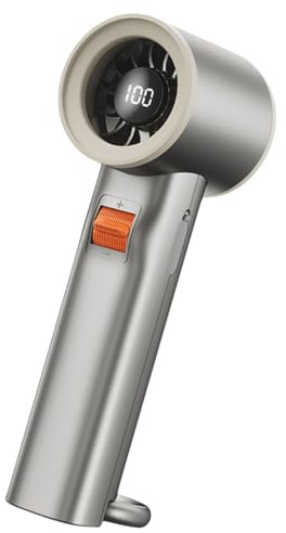 NVOQILIN Ventilador portátil en miniatura de mano con carga USB y pantalla LED para exteriores y oficina, ventilador de refrigeración de velocidad ajustable