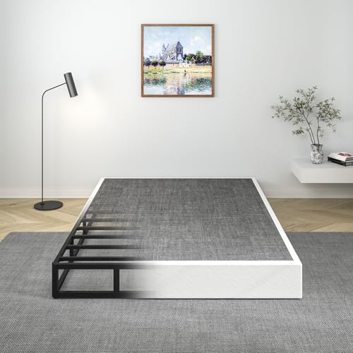 Cecimia 9 Inch Queen Box Spring, Metal Heavy Duty Mattress Foundation with Fabric Cover, Easy Assembly Bed Base