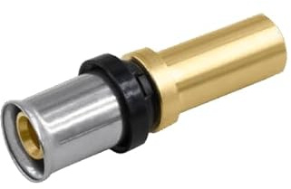 Sync Supplies Multi-Layer Press Fitting 16mm - 15mm Copper Tail | MLCP Copper Adapter | Press Fitting for Plumbing & Heating Systems | WRAS Approved | Pack of 9