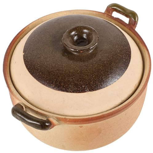Tegame Terracotta Casseruola Pentole di terracotta da cucina con coperchi Zuppa ruvida antiaderente for padelle