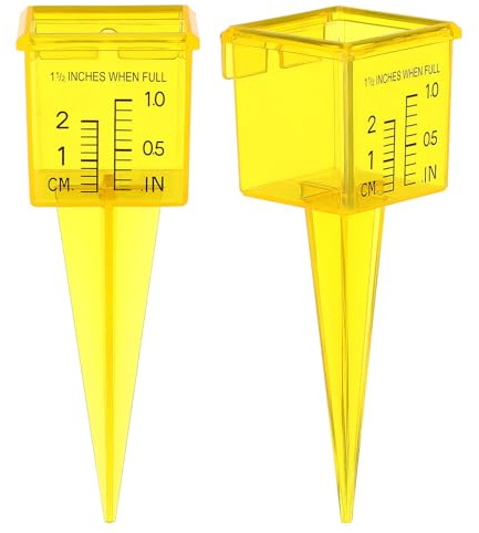 MAGICLULU 2 Pièces Pluviomètre de Jardin en Plastique Transparent Large Ouverture, Outil de Mesure de Précipitations pour Usage Extérieur et Vie Quotidienne Familiale