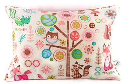 bettina bruder - Kleines Kuschelkissen Eule Fuchs Baum bunt - 30 cm x 20 cm