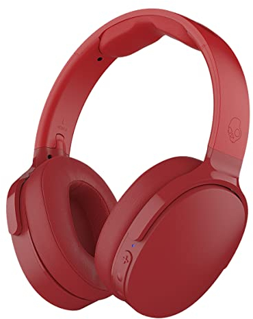 Skullcandy Hesh 3 Bluetooth Wireless Over-Ear Headphones with Microphone, Rapid Charge 22-Hour Battery, Foldable, Memory Foam Ear Cushions for Comfortable All-Day Fit, Red