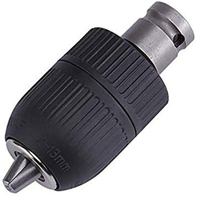 Gasea 2-13mm Capacity Keyless Drill Chuck Quick Change Converter Conversion Tool with 1/2 Inch Socket Square Female Adapter for Air Impact Wrench