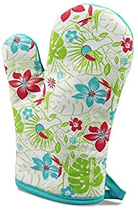 Fackelmann TROPICAL Manopla en algodón lavar a máquina 40ºC, estampado tropical, 28x18x1cm., 1ud.