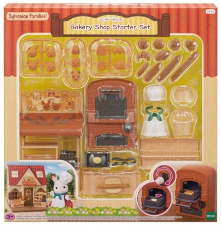 Sylvanian Families 5536 Bäckerei Set für Starter Haus - Puppenhaus Spielset