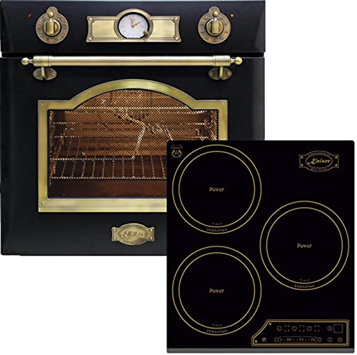 Set cucina Kaiser forno elettrico da incasso Kaiser EH 6355 Em, nero+piano cottura a induzione Kaiser KCT 4795 FI AD, nero da incasso, 3 zone cottura, 45 cm
