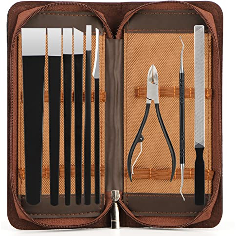 Segbeauty Pediküre-Messer-Set, 9pcs Professionelles Nagelpflegemesser mit hohem Manganstahl, Maisentferner, Fußreparaturmesser für eingewachsene Nagelkallus