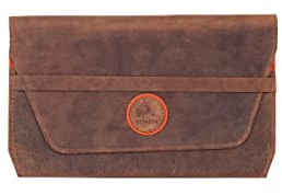 MiTASCH Reisepasshülle aus feinstem Büffelleder Leder Reiseorganizer Etui Reisepass Mappe Reisepassetui Passport Hülle Herren Organizer Damen (braun schwarz)