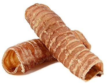 BREERs Rinderstrossen für Hunde Getrocknet 15cm 1Kg Kausnack Deutscher Herstellung Gesunde Hundeleckerlis Luftröhre Rinderluftröhre Rindfleisch