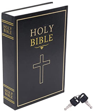 Coffre-fort en Forme de Livre Coffre-fort Portable Coffre-fort Caché Livre Coffre-fort avec Clés pour Bijoux, Argent, Documents, Vraies pages, Fer et Papier(Type B)