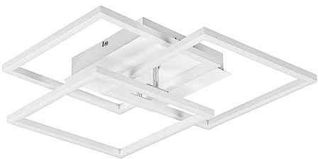 Reality Leuchten LED Deckenleuchte Mobile R62883131, Metall Weiß matt, inkl. 27 Watt LED, Fernbedienung, Dimmer, Farbwechsel, Nachtlicht |