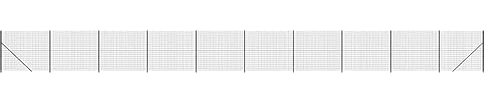 Tidyard Maschendrahtzaun mit Bodenhülsen, Komplett Set Maschendraht Zaun Zaunset Gartenzaun Anthrazit 1,6x25 m