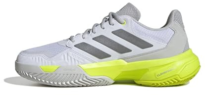 adidas Damen CourtJam Control 3 Womens Clay Tennis Shoes, FTWR White/Iron met./Lucid Lemon, 42 2/3 EU