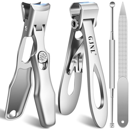 Nail Clippers for Thick Nails for Seniors - Toe Nail Clippers for Thick Nails, Nail Clippers for Men & 17mm Wide Open Straight Toenail Clippers, Gifts for Him Men