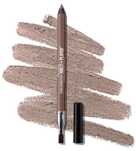 Revlon ColorStay Multiplayer Liner, Delineador de ojos multiusos con brocha profesional, textura cremosa, resistente al agua, waterproof, de larga duración, tono 404 Under the Radar, 0.8 g