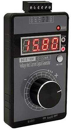 MZZYG Oscilloscope 4-20mA Signal Generator Adjustable Voltage Current Signal -10V -10V 0-22mA Source Simulator(Color:Have Battery inside)