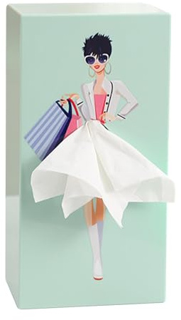 Taschentuchbox Mit Fliegendem Rock, Retro Mädchen Taschentücher Box Moderner Und Dekorativer Taschentuchspender Tücherbox Für Esszimmer Badezimmer Schlafzimmer Auto Büro, 9x13x25.5cm