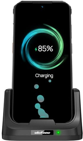 Ulefone RugKing Rugged Smartphone Desk Charging Dock Wireless Charging Station, 2-1 Phone Charger Stand, Phone Holder for Home and Office Stand
