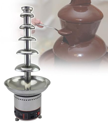 Macchina Per La Fusione Della Fontana Di Cioccolato A Immersione, Con Display Digitale A Led/Temperatura Regolabile/Tettuccio Rimovibile, Per Scioglimenti Formaggio,6tiers-110V
