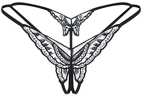 Fulidngzg Lenceria Mujer Sexy Erótico-Tangas Divertidos Lencería Erótica Misterioso Lazo Abierta Bragas Personalizadas Tangas Graciosos Tallas Grandes de Encaje Transparente Tanga Hilo Dental