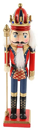 Zerodeko Schiaccianoci di Natale in Legno Decorazione da Tavolo per Feste Statuetta Artigianale in Legno Elemento di Arredamento per Interni Accessorio Natalizio per Casa