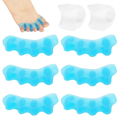 7 Paia Separatore Dita Piede per Correzione Dell'Alluce Valgo Distanziatore Dita Piedi Separa Dita Piedi Silicone Divaricatore Dita Piedi Distanziatori Dita Piedi Taglia Universale per Uomini e Donne
