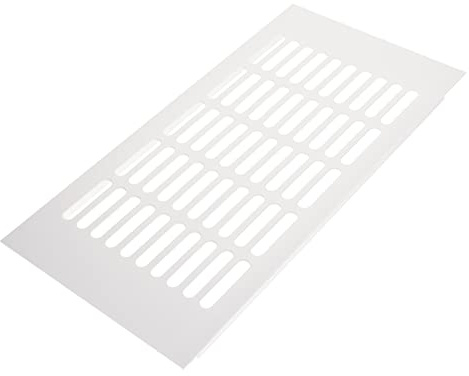 Lurrose Rejillas de Ventilacion Aluminio Rectangular de Aleación Diseño Ondulado, Fácil de Instalar y Limpiar para Ventilación Estilo y Cubiertas de Ventilación en Armarios y Espacios