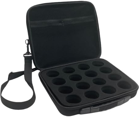 Harilla Estuche de Transporte para Bolas de Billar, Caja de Almacenamiento de Viaje, Ligero, con Cremallera, Acolchado, para Bolas de Snooker, Estuche de Tran, con Correa