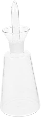 TOPPERFUN Vinagrera De Vidrio Transparente Para Cocina Dispensador De Aceite De Mesa Botella Pequeña De Vinagre Para Condimentos Líquidos Para Uso Diario La Mesa Cocina