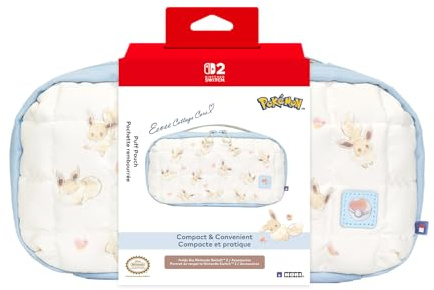 HORI Puff Pouch (Eevee) for Nintendo Switch 2 - Soft Carrying Pouch for Switch 2 - Officially Licensed by Nintendo and The Pokemon Company International