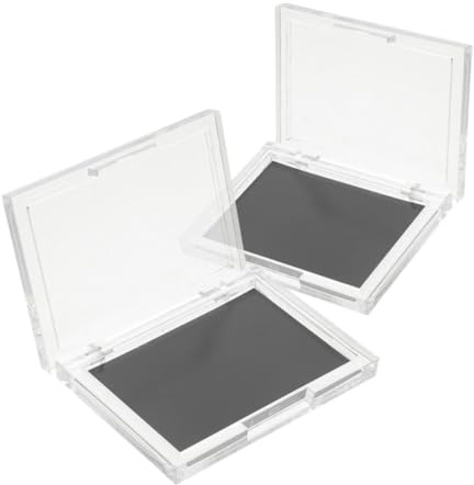 LOORGVEL Magnetische Make Up Paletten Kompakte Aufbewahrungsbox aus As 2 Stück mit Transparentem Deckel für Kontur und Highlighter für Reisen und Täglichen Gebrauch