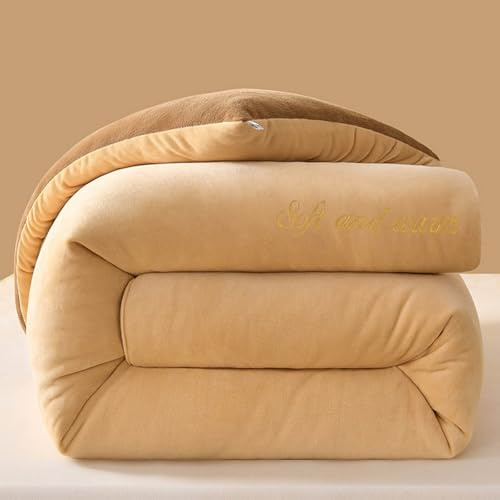 YWQJL Coperta Calda Imbottita Invernale Letto Matrimoniale Blanket for Winter Thick Piumoni Una Piazza E Mezza Trapunte Matrimoniali(6,200x230cm/4kg)