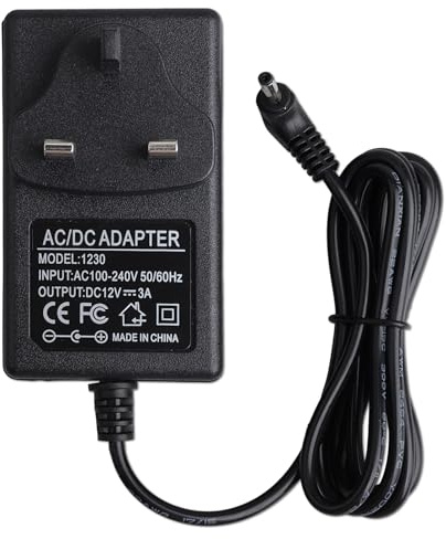 Micacorn 12V Power Supply Compatible with Fusion5 A90B+ Pro/FWIN232/Lapbook S15/S16/Laptop Charger Jumper S7Hi/Ezbook/Geo GeoBook 1E/Chuwi/Teclast/SGIN X15, Notebook AC/DC UK Plug Adaptor